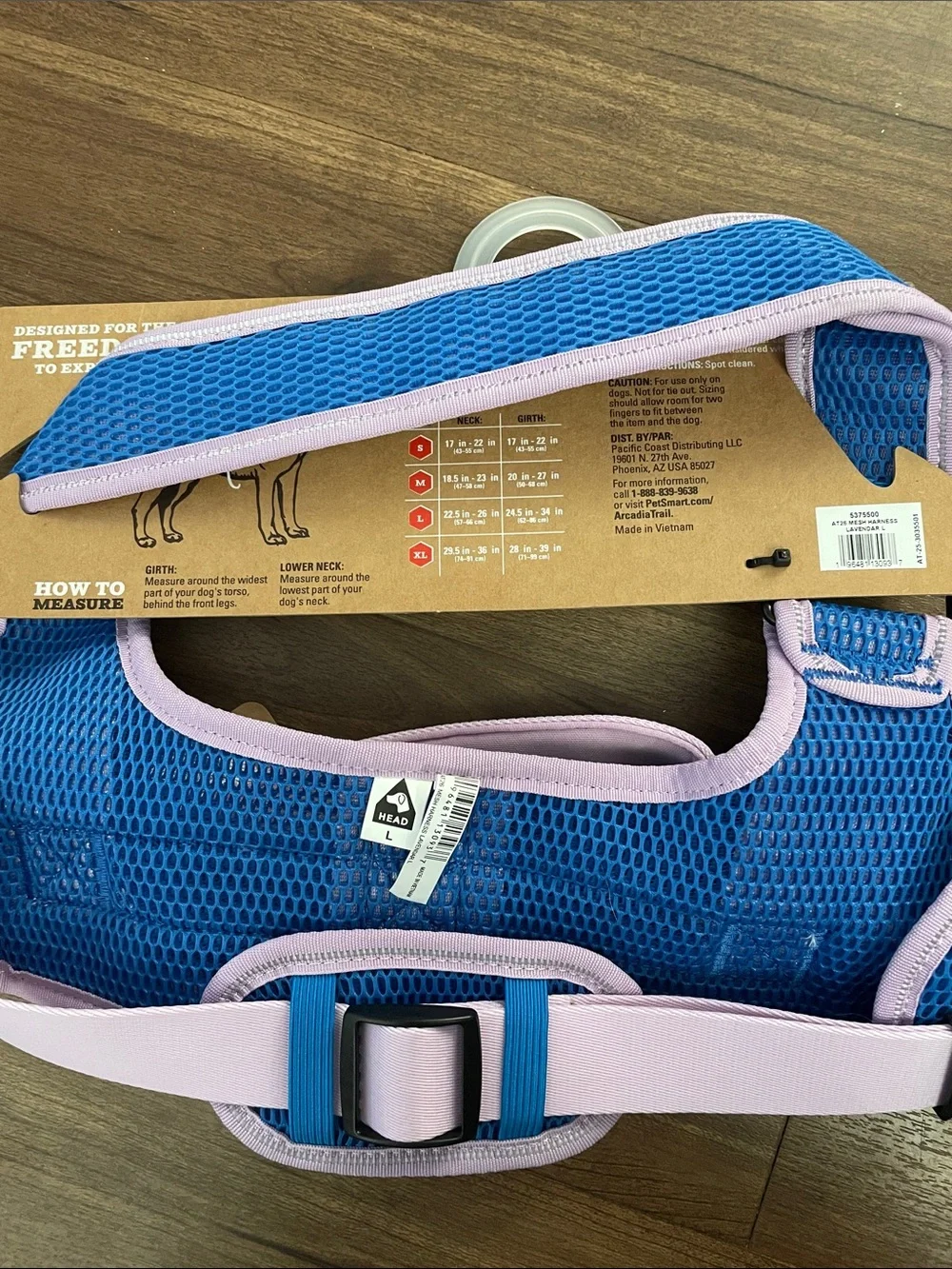 Arcadia Breathable Mesh Harness - Blue & Lavender